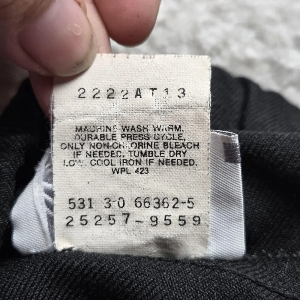 Levi Strauss Bend Over Pants Women 14 Black Vintage Elastic Waist Straight Leg